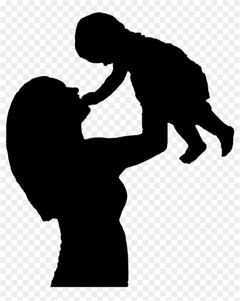 mom silhouette|silhouette of mom and baby.